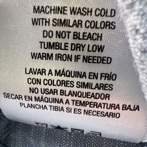 Outdoor Life Chambray Blue Deer Fish Print Button Up Shirt XXL Short Slv Cotton - Picture 8 of 8